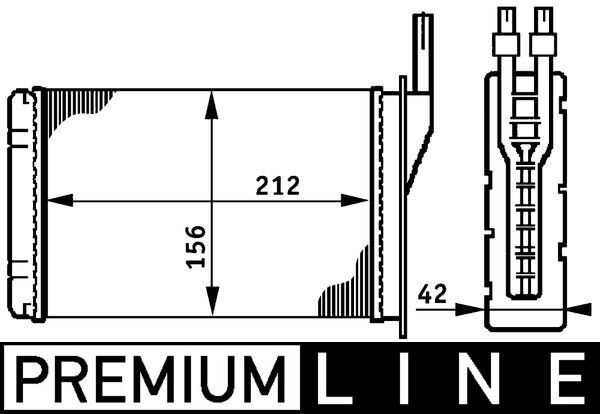 MAHLE AH 74 000P Heat Exchanger, interior heating