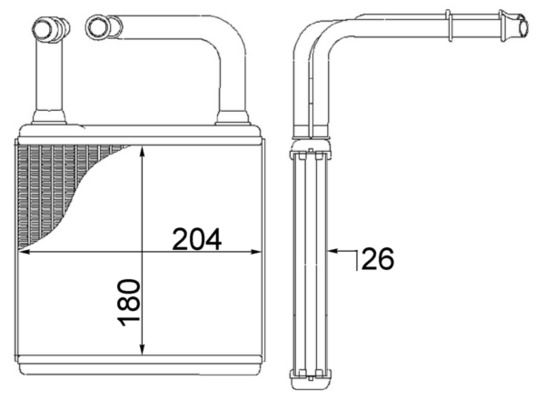 MAHLE AH 78 000S Heat Exchanger, interior heating