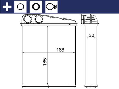 Heat Exchanger, interior heating MAHLE AH 8 000S