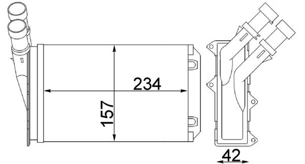 MAHLE AH 83 000S Heat Exchanger, interior heating