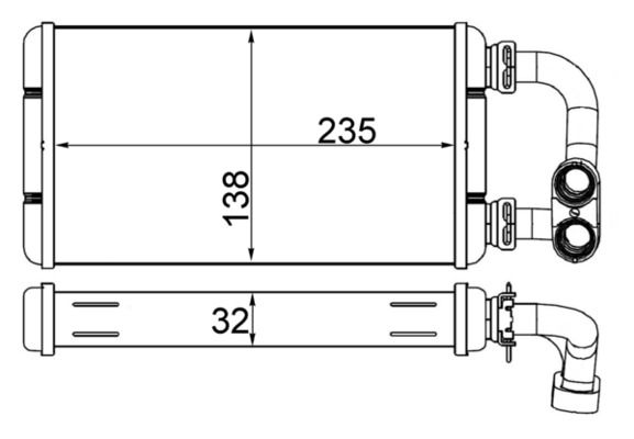 MAHLE AH 84 000S Heat Exchanger, interior heating