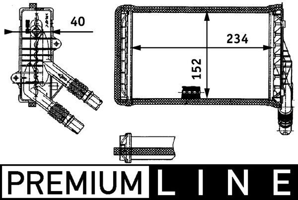 MAHLE AH 85 000P Heat Exchanger, interior heating