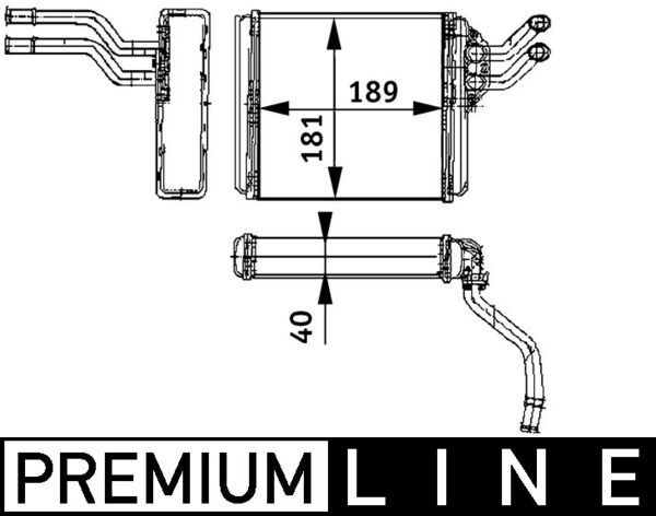 MAHLE AH 91 000P Heat Exchanger, interior heating
