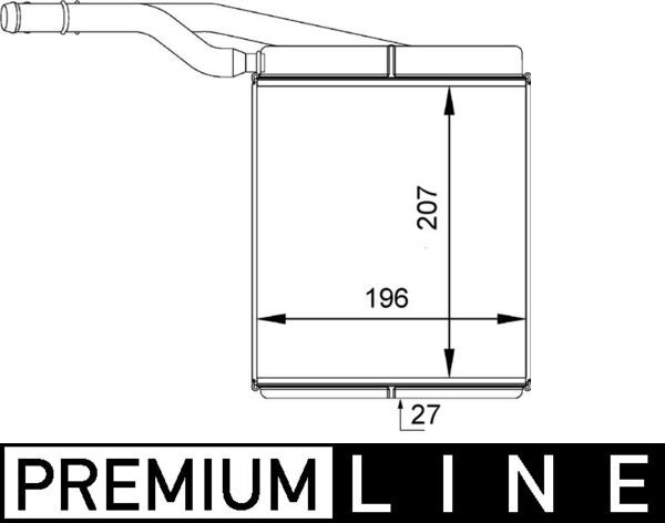 MAHLE AH 143 000P Heat Exchanger, interior heating