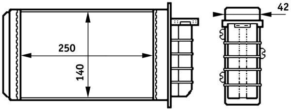 MAHLE AH 148 000S Heat Exchanger, interior heating