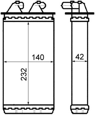 MAHLE AH 149 000S Heat Exchanger, interior heating