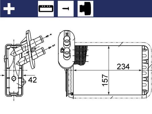 MAHLE AH 164 000S Heat Exchanger, interior heating