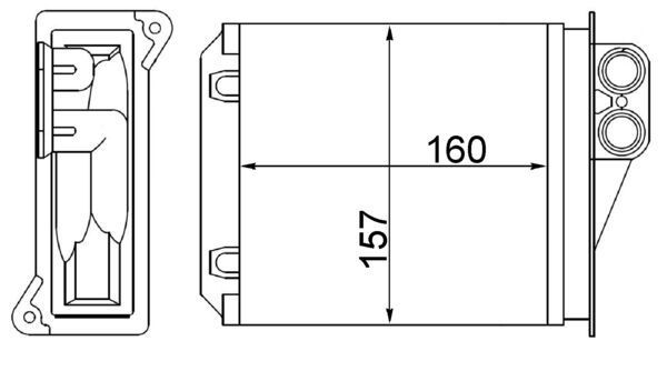 MAHLE AH 168 000S Heat Exchanger, interior heating