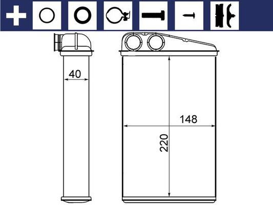 MAHLE AH 17 000S Heat Exchanger, interior heating