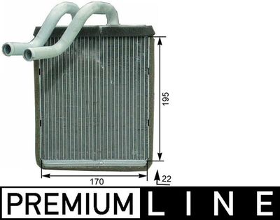 Heat Exchanger, interior heating MAHLE AH 179 000P