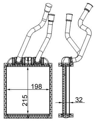 MAHLE AH 180 000S Heat Exchanger, interior heating