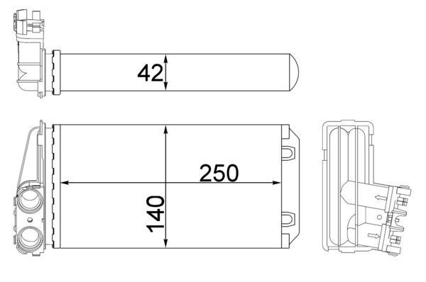 MAHLE AH 186 000S Heat Exchanger, interior heating