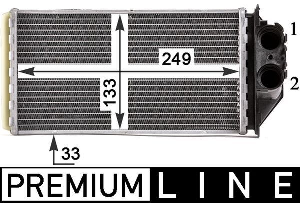 MAHLE AH 187 000P Heat Exchanger, interior heating