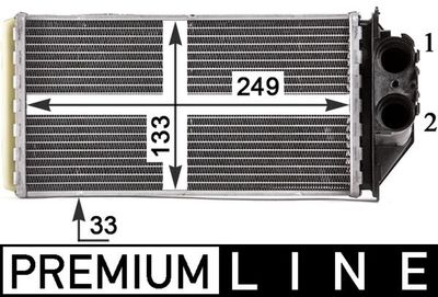 Heat Exchanger, interior heating MAHLE AH 187 000P