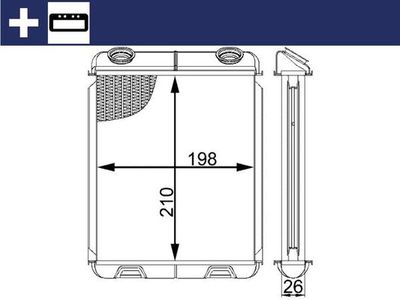 Heat Exchanger, interior heating MAHLE AH 21 000S