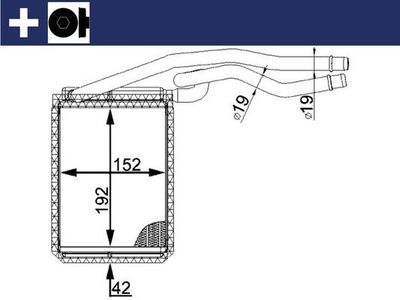 Heat Exchanger, interior heating MAHLE AH 22 000S