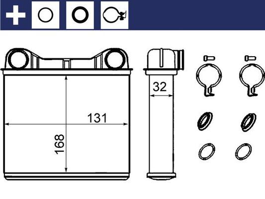 MAHLE AH 238 000S Heat Exchanger, interior heating