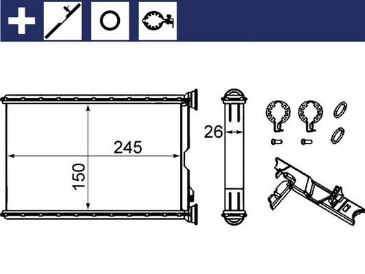 MAHLE AH 242 000S Heat Exchanger, interior heating