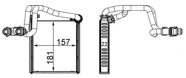 MAHLE AH 252 000S Heat Exchanger, interior heating