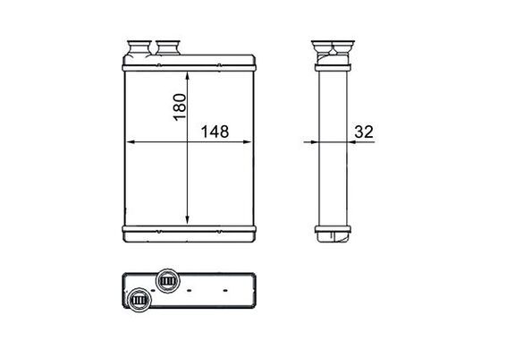 MAHLE AH 265 000S Heat Exchanger, interior heating