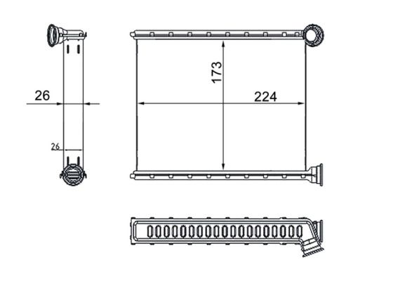 MAHLE AH 269 000S Heat Exchanger, interior heating