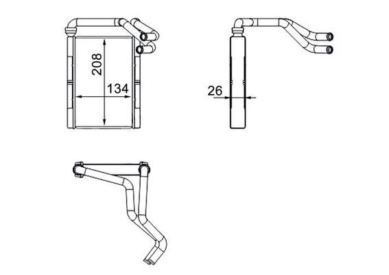 MAHLE AH 273 000S Heat Exchanger, interior heating