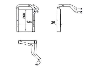 Heat Exchanger, interior heating MAHLE AH 273 000S