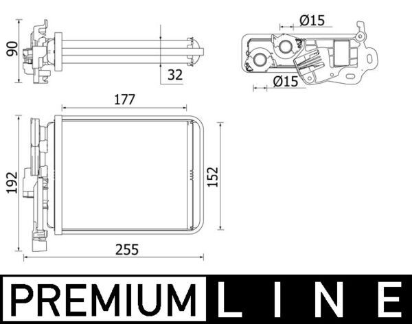 MAHLE AH 38 000P Heat Exchanger, interior heating