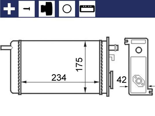 MAHLE AH 44 000S Heat Exchanger, interior heating