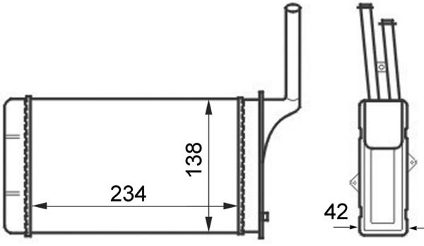 MAHLE AH 49 000S Heat Exchanger, interior heating