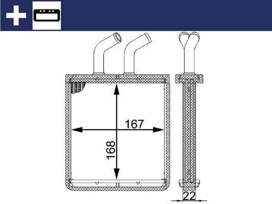 MAHLE AH 55 000S Heat Exchanger, interior heating