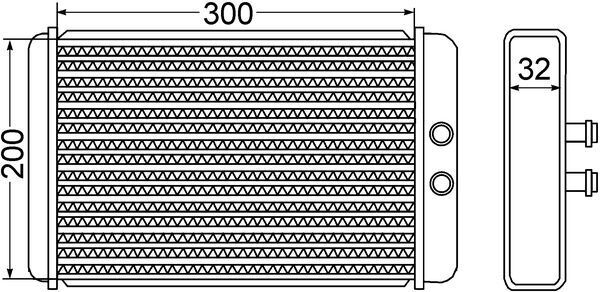 MAHLE AH 61 000S Heat Exchanger, interior heating