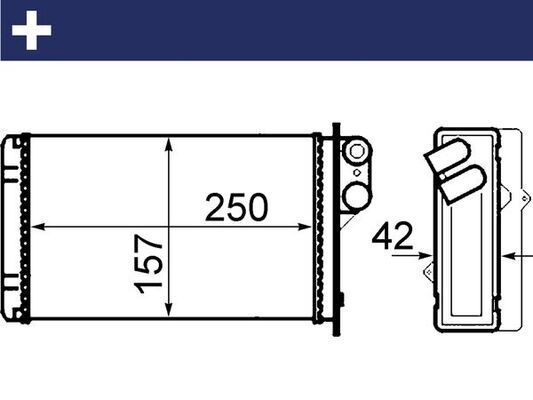 MAHLE AH 67 000S Heat Exchanger, interior heating