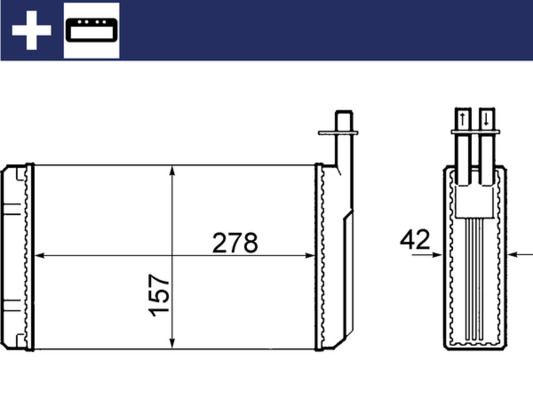 MAHLE AH 68 000S Heat Exchanger, interior heating