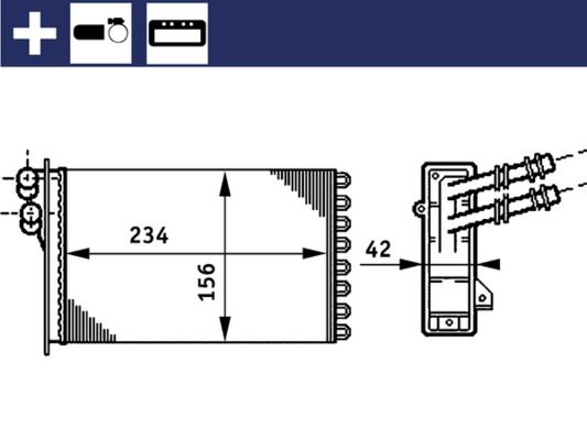 MAHLE AH 72 000S Heat Exchanger, interior heating