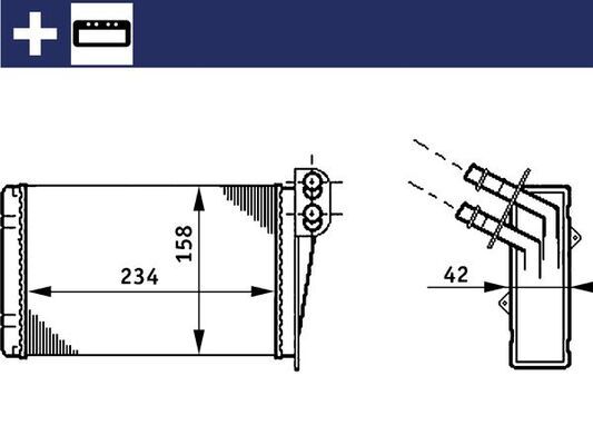 MAHLE AH 73 000S Heat Exchanger, interior heating
