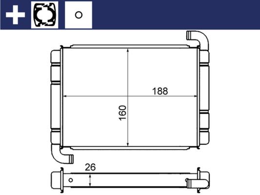 MAHLE AH 9 000S Heat Exchanger, interior heating