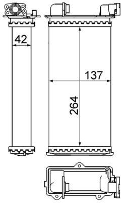 MAHLE AH 94 000S Heat Exchanger, interior heating