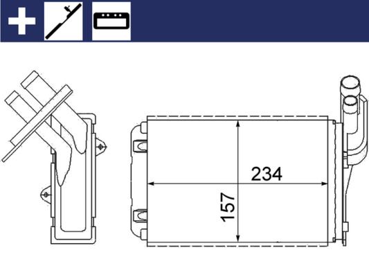 MAHLE AH 99 000S Heat Exchanger, interior heating