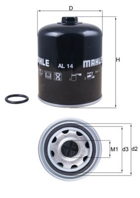 MAHLE AL 14 Air Dryer Cartridge, compressed-air system