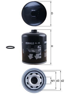 MAHLE AL 29 Air Dryer Cartridge, compressed-air system