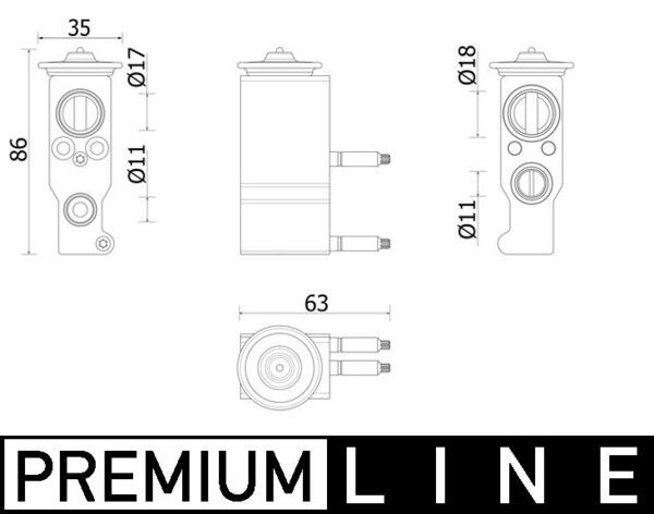 MAHLE AVE 143 000P Expansion Valve, air conditioning
