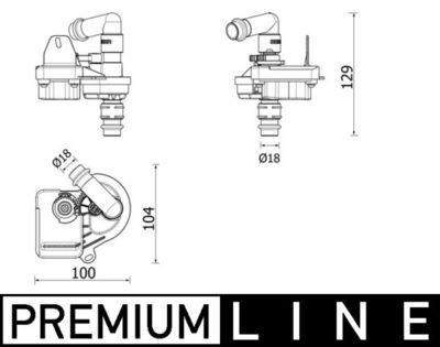 Solenoid Valve, air conditioning MAHLE AVS 7 000P
