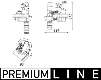 Solenoid Valve, air conditioning MAHLE AVS 8 000P