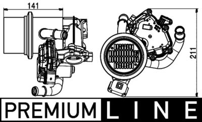 Cooler, exhaust gas recirculation MAHLE CE 15 000P