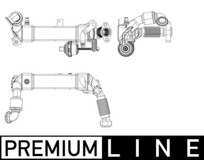 Cooler, exhaust gas recirculation MAHLE CE 16 001P