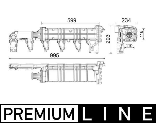 MAHLE CE 37 000P Cooler, exhaust gas recirculation