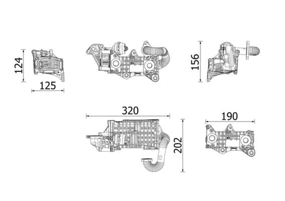 MAHLE CE 43 000P Cooler, exhaust gas recirculation