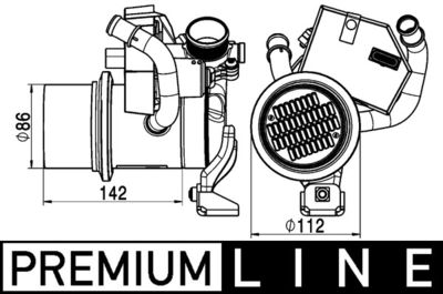 Cooler, exhaust gas recirculation MAHLE CE 5 000P