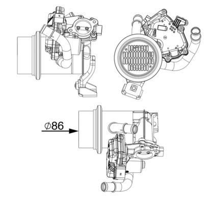 MAHLE CE 18 000P Cooler, exhaust gas recirculation